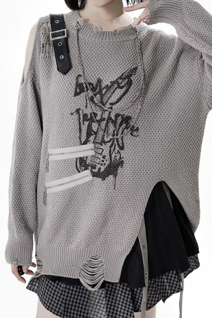 アシメルーズトップス+スカート+パンツ