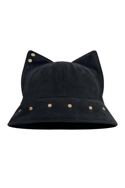 Studded Cat Ear Bucket Hat