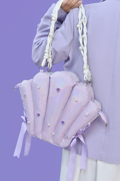 Shell Plush Crossbody Tote Bag