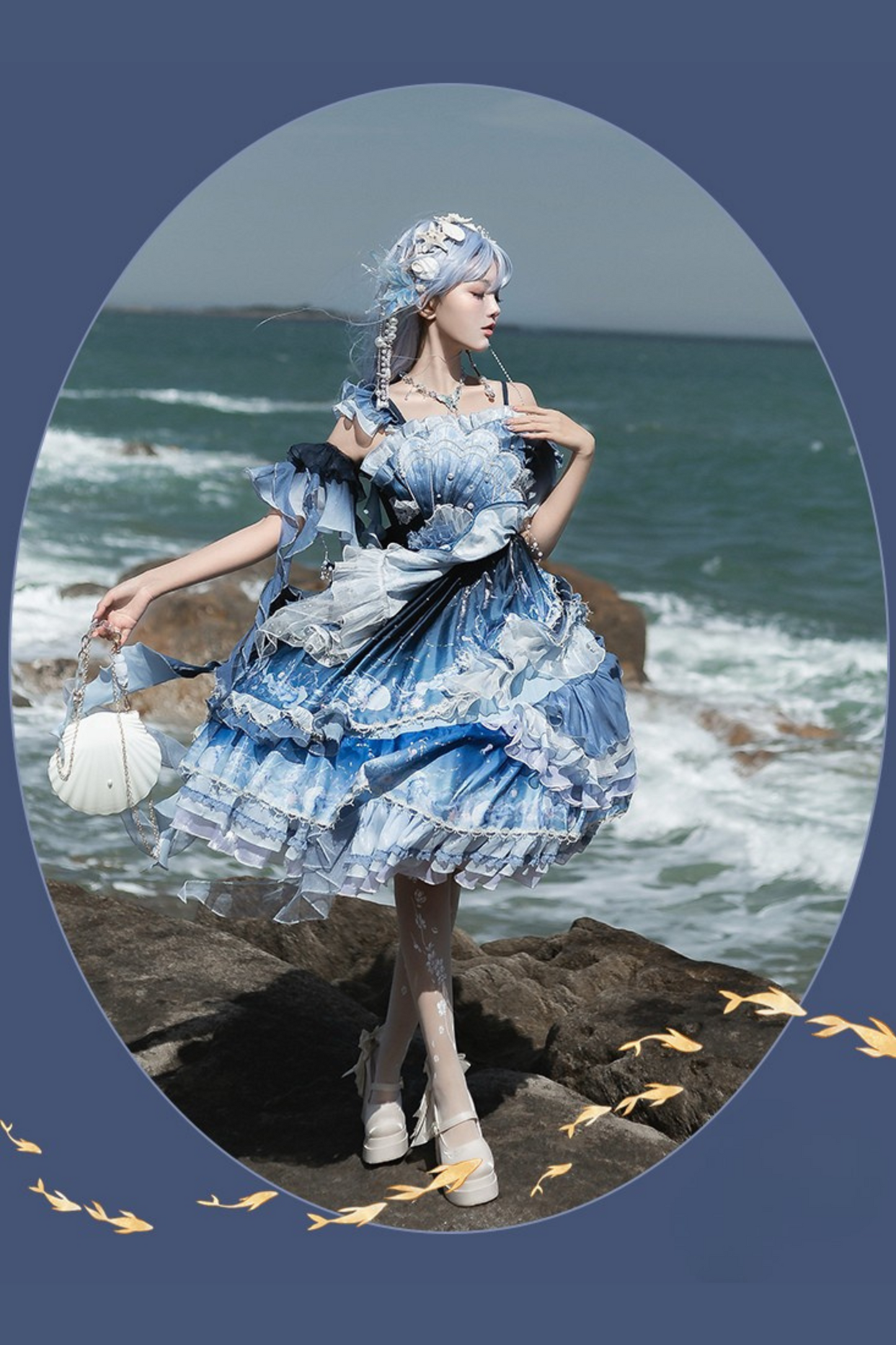 ジェリーフィッシュグラデーションファンタジードレス＋アクセサリー