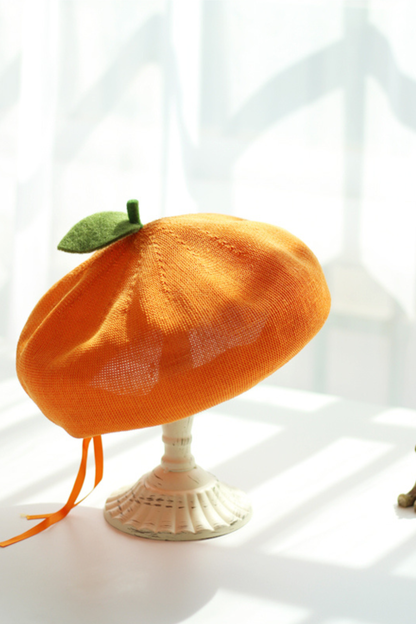 アップルオレンジベレー帽