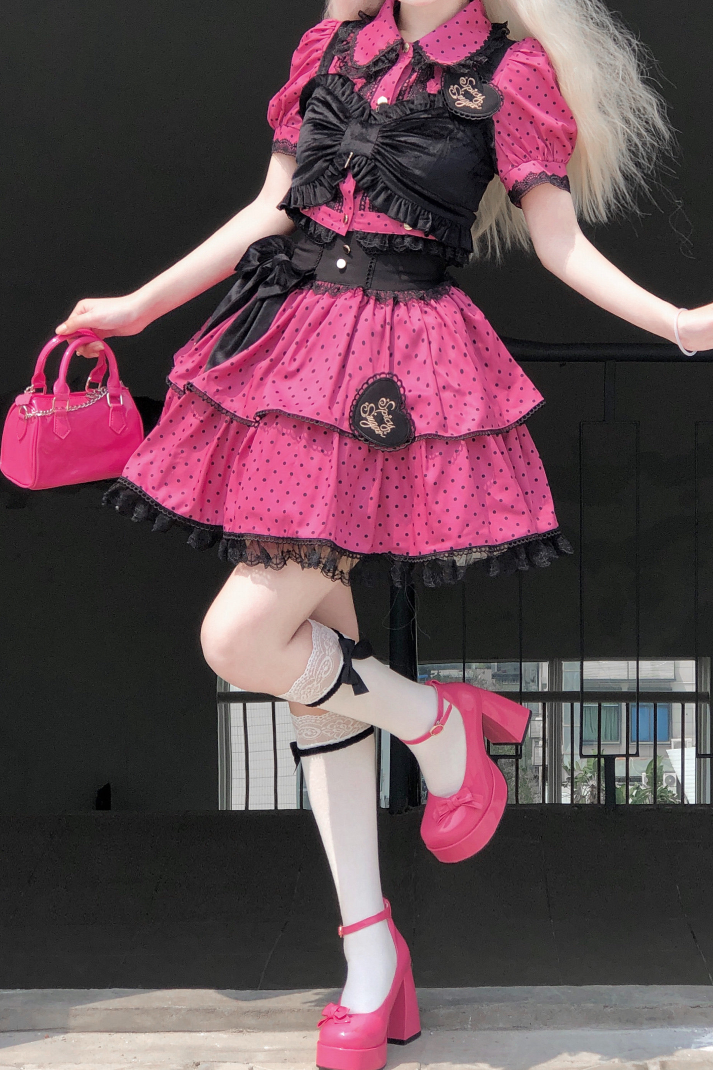 スパイシーキャンディードットロリータスカート