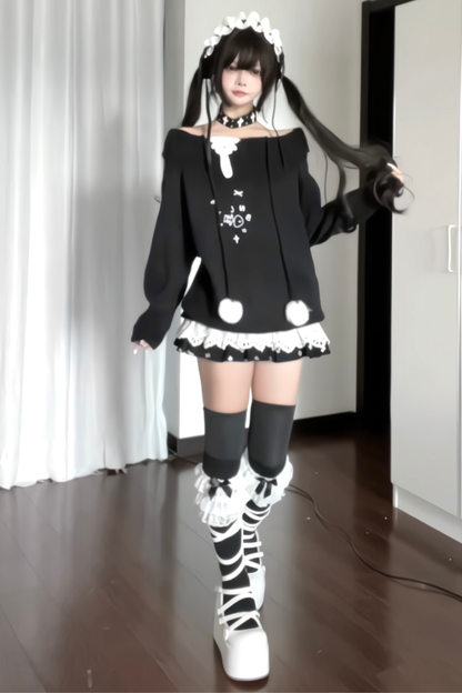 Cute Print Sweat Tops