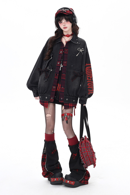 Dark Check Over Jacket