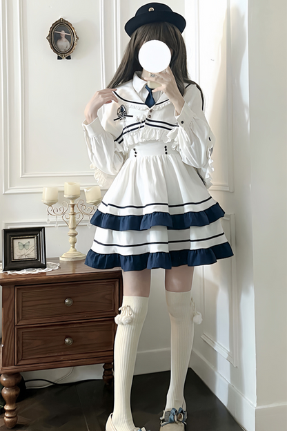 College Style Lolita Dress + Cape