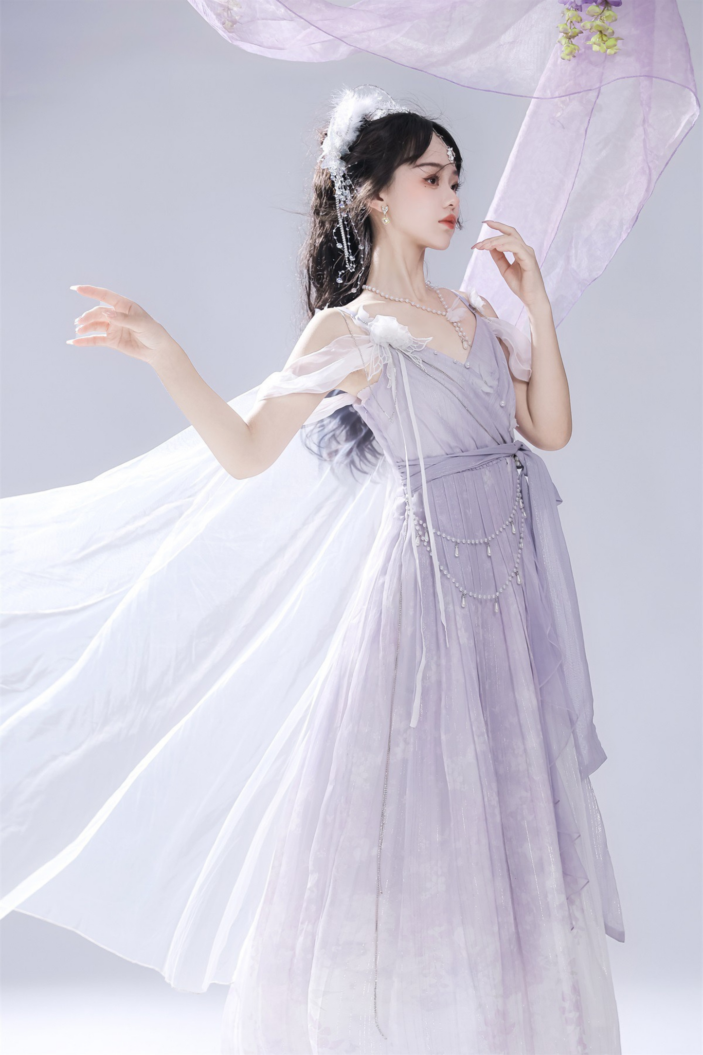 [Reservations] Sweet is Elegant Girly Dress + Shawl + Necklace
