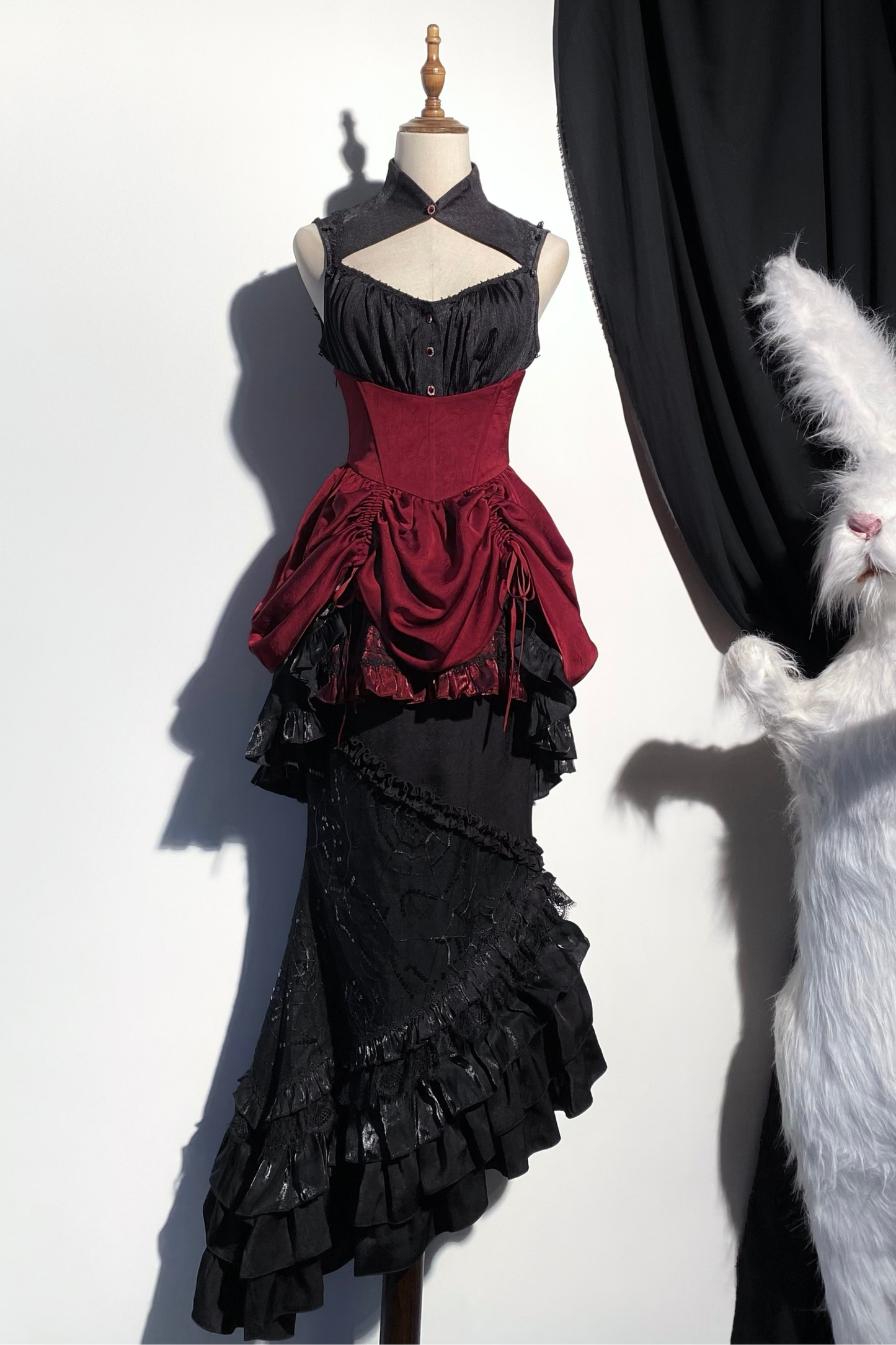 ダークフラワーゴシックロリータセットアップ