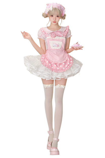 スイートドリームシェフトップス+リボンメイドエプロン+スカート