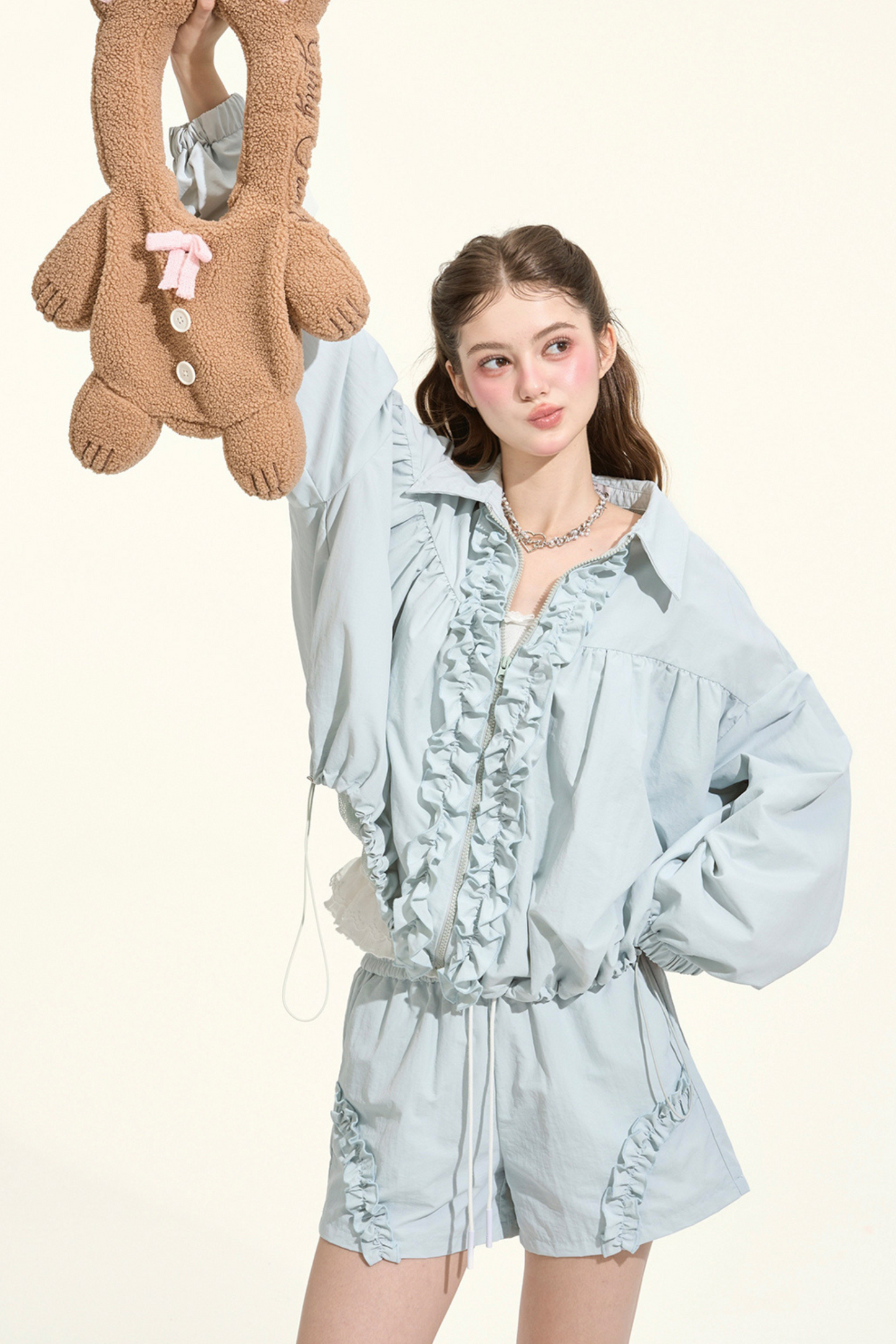 フリルレイクブルースポーティージャケット+パンツ