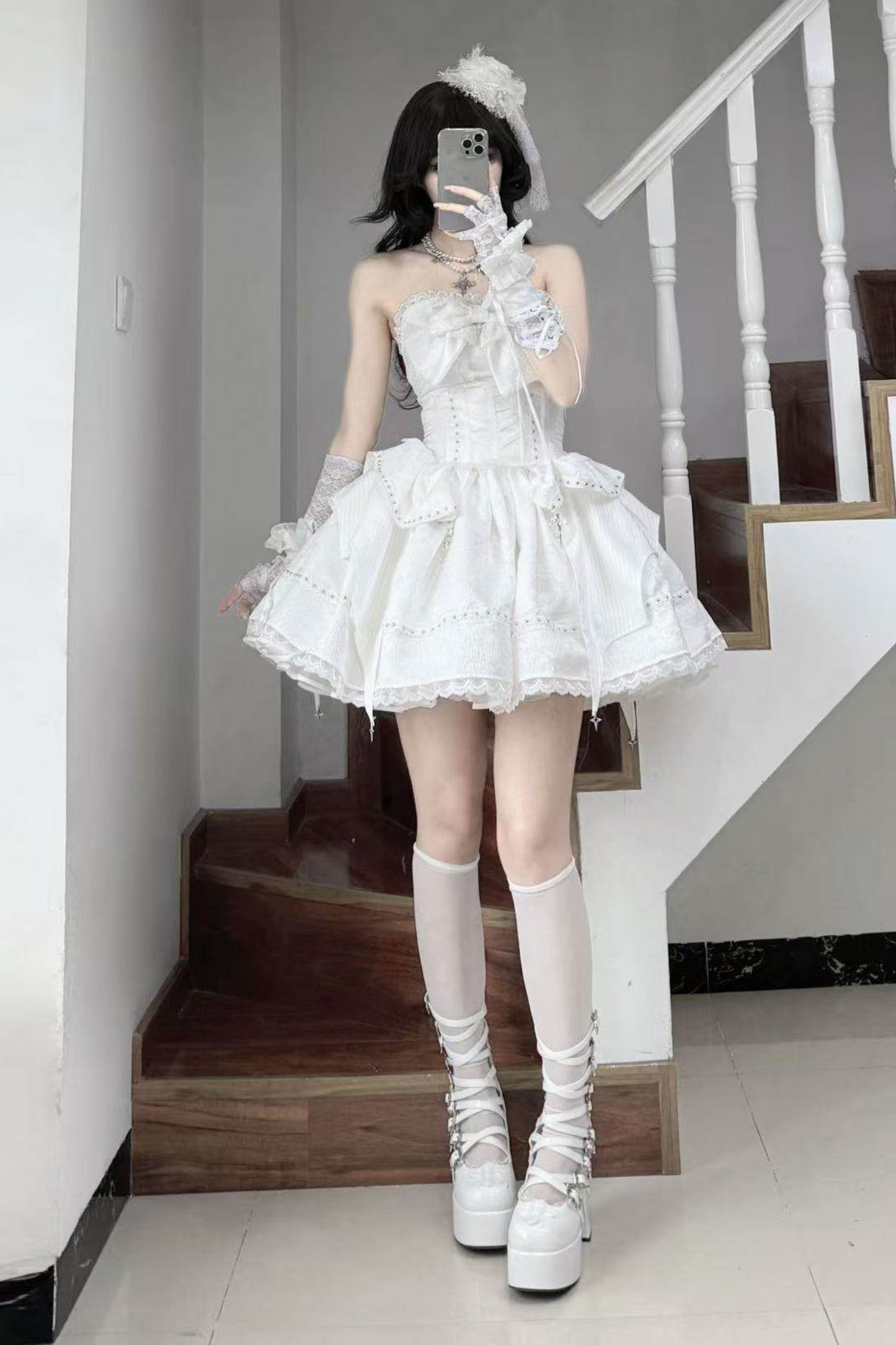 ミストホワイトゴシックロリータセット