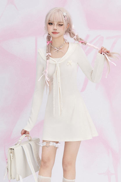 Sailor Collar Pure Knit Dress