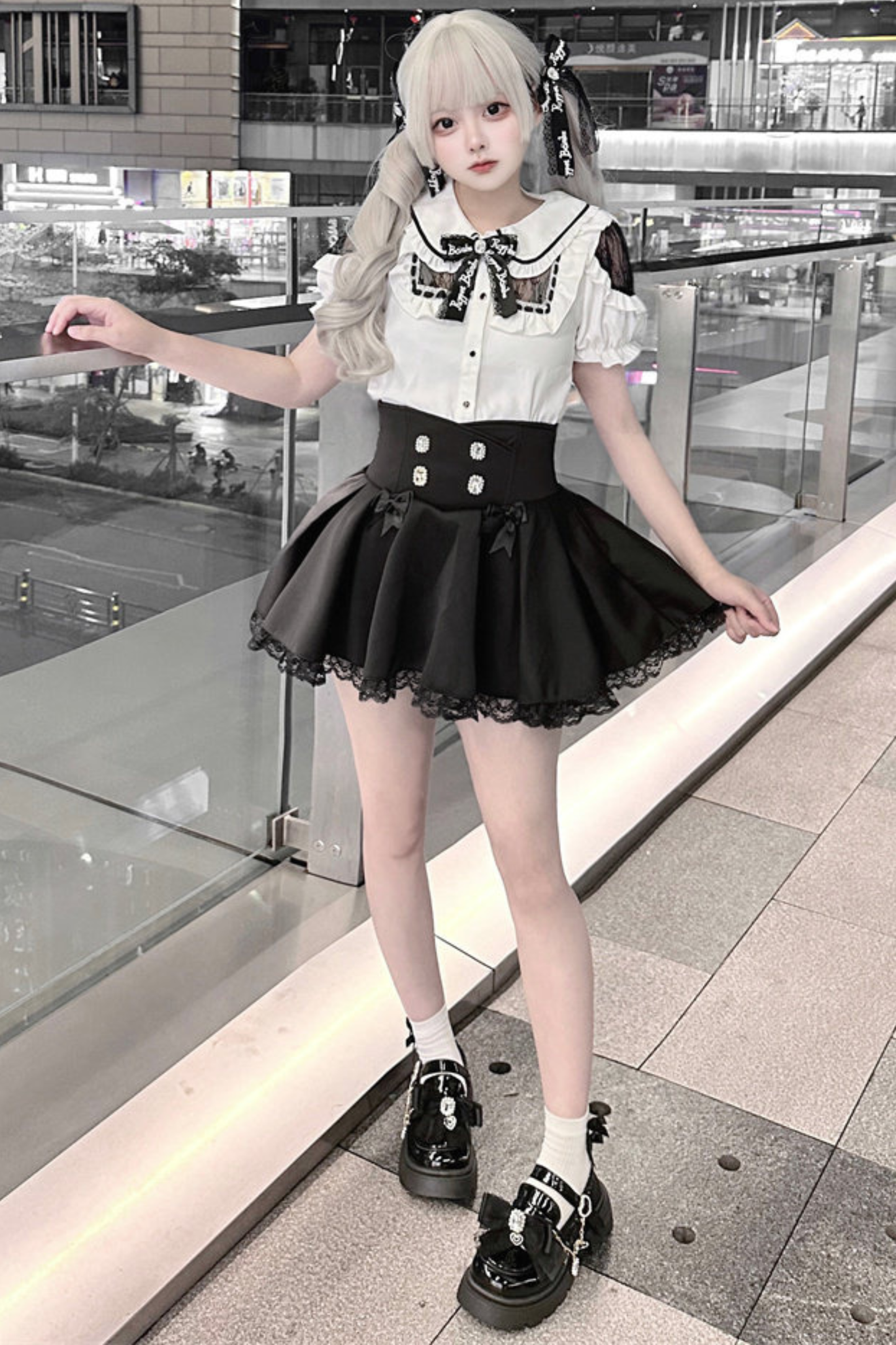 Puppen-Spitzenoberteil + Culottes