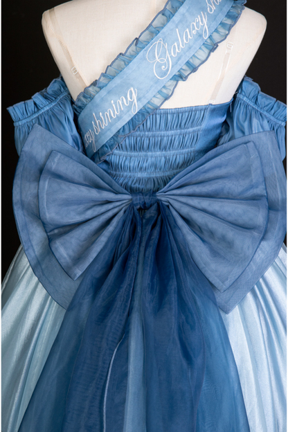 Blue Swing Fairy Puffy Dress + Sleeve + Ribbon