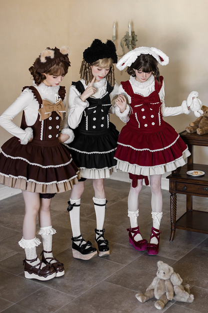 ドールロリータドレス+トップス+アニマルレッグループ+アニマルヘアバンド