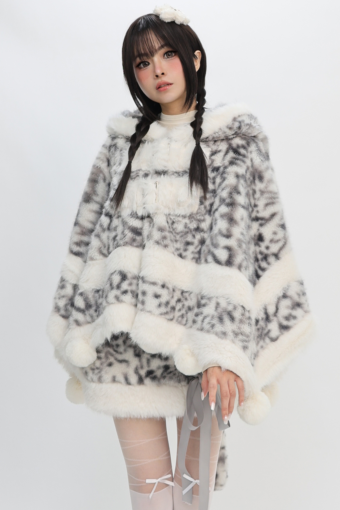 Tabby leopard print top + skirt + leg covers