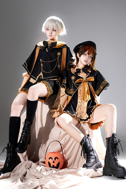 Pumpkin Hood Prince Lolita Set + Beret