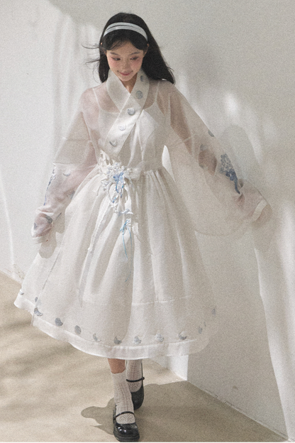 ピュアホワイトチャイナドレス+ベルト