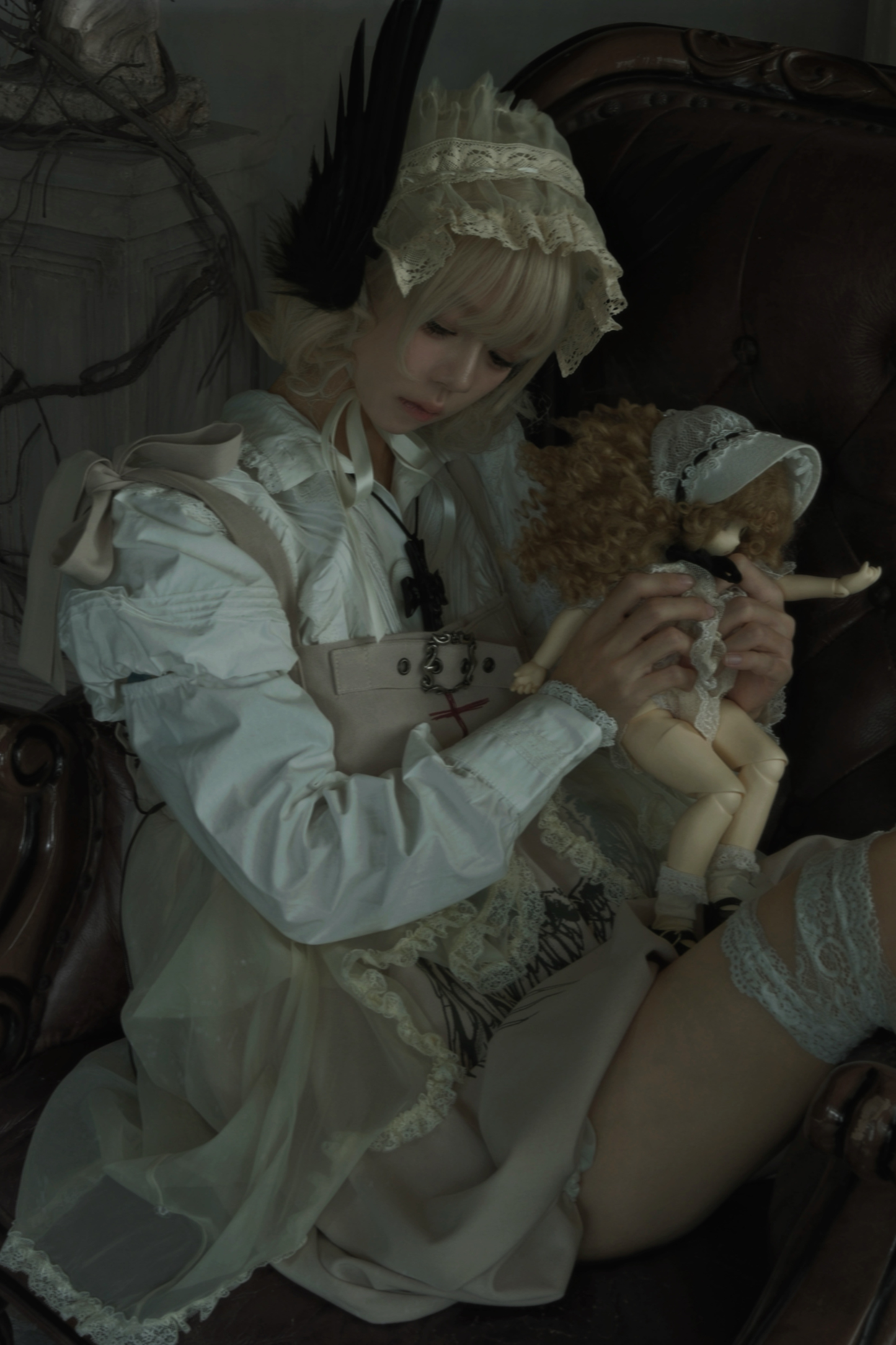 ゴシックバルーンサスペンダードレス