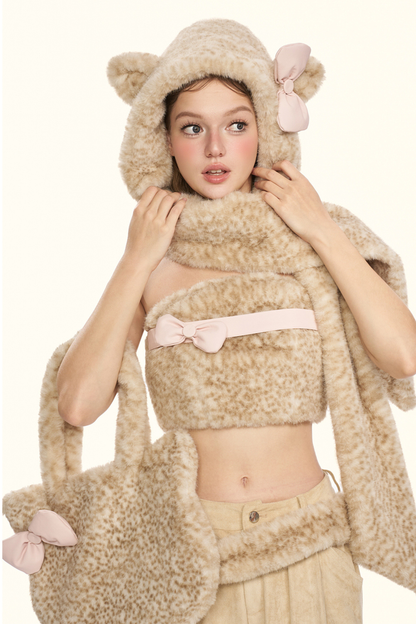 リトルミルクレオパードリボンバッグ