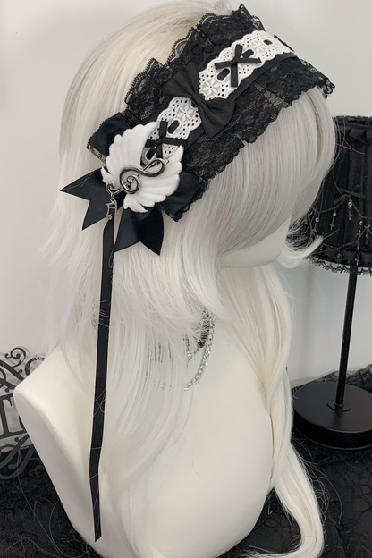 ゴシックレースリボンヘッドバンド