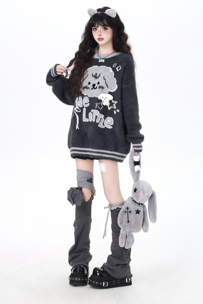ルーズアニマルデザインセーター