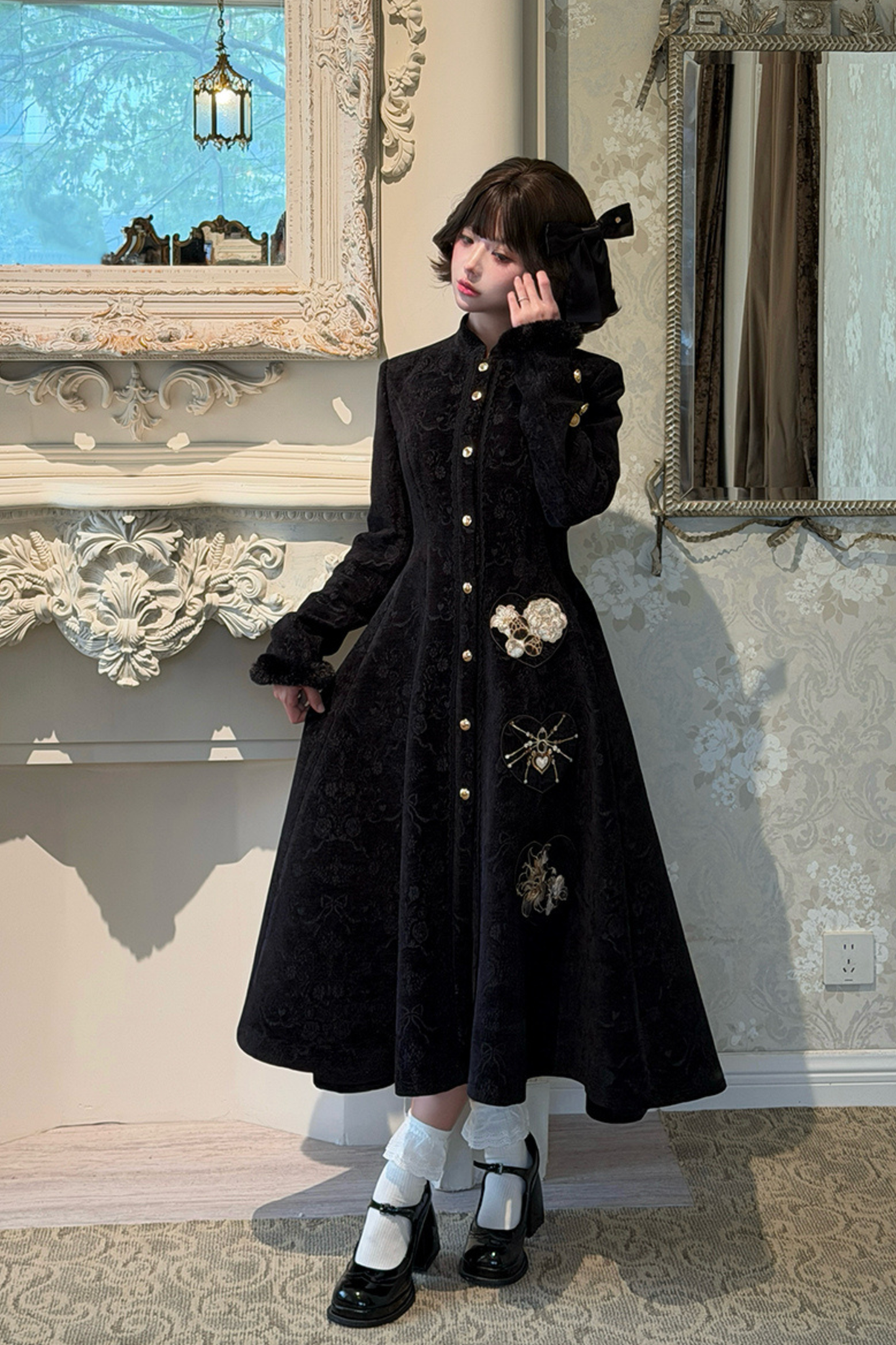 クラシックダークロングコート+ケープ