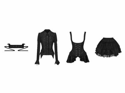 [Deadline for reservations: November 19] Camilla Spider Web Bat Gothic Dark Series Dress Full Set + Setup Full Set