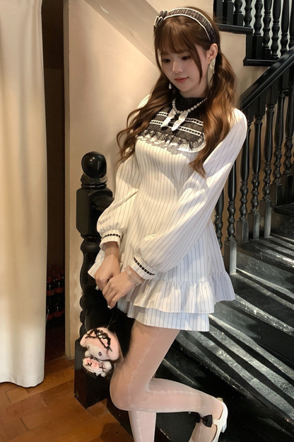 Sweet Striped Flare Dress