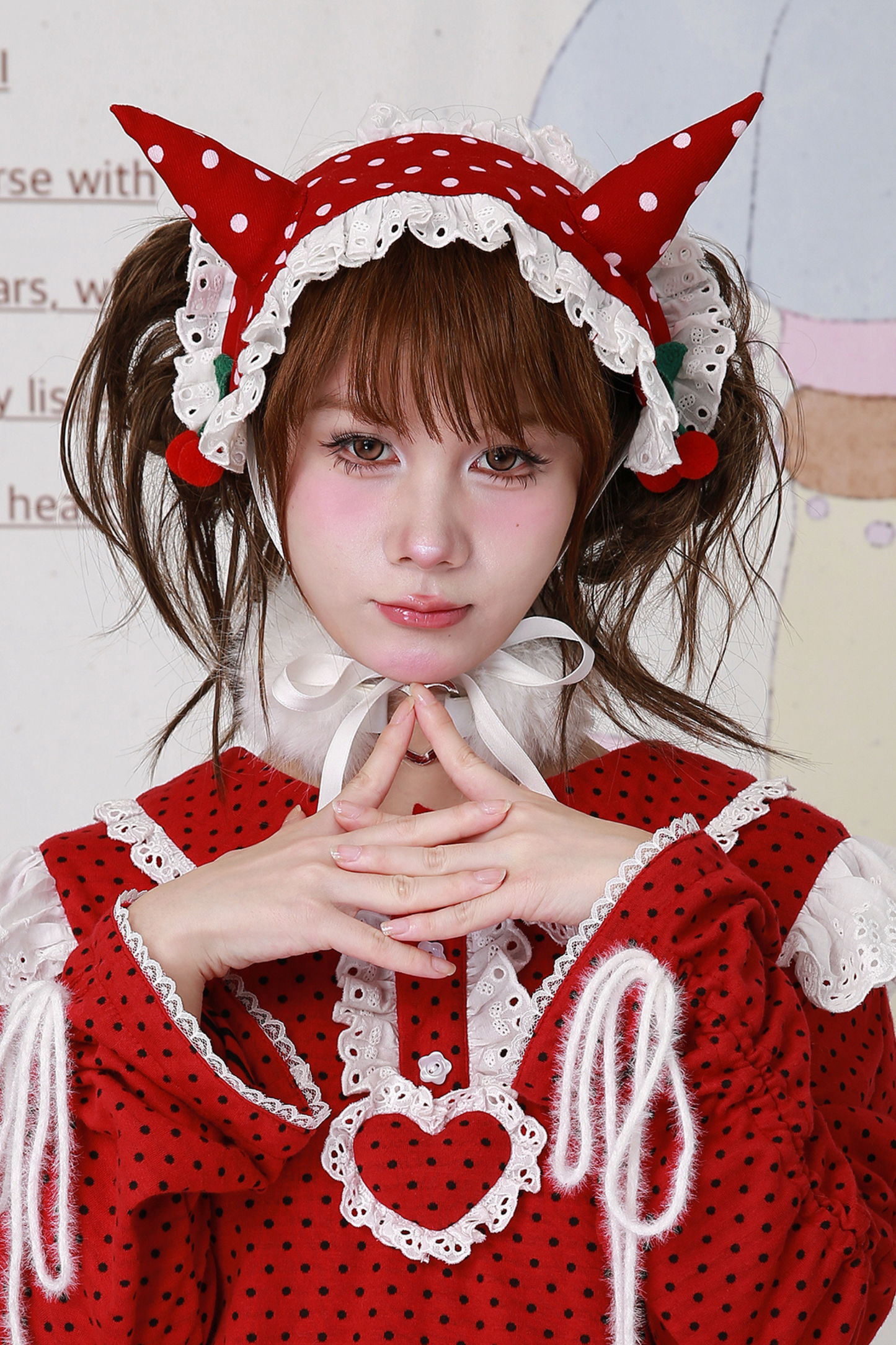 レトロポルカドットヘアバンド