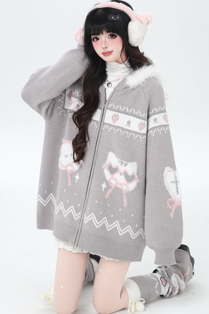 Snow Fair Island Cardigan + Leg Warmers