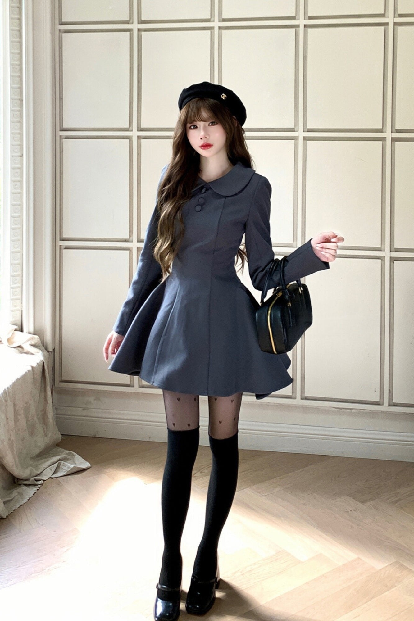 British College Grey Slim Dress