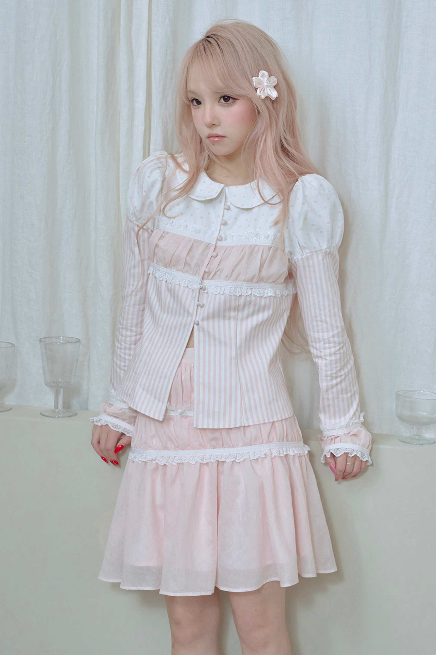 ロマンチックスイートレーススカート