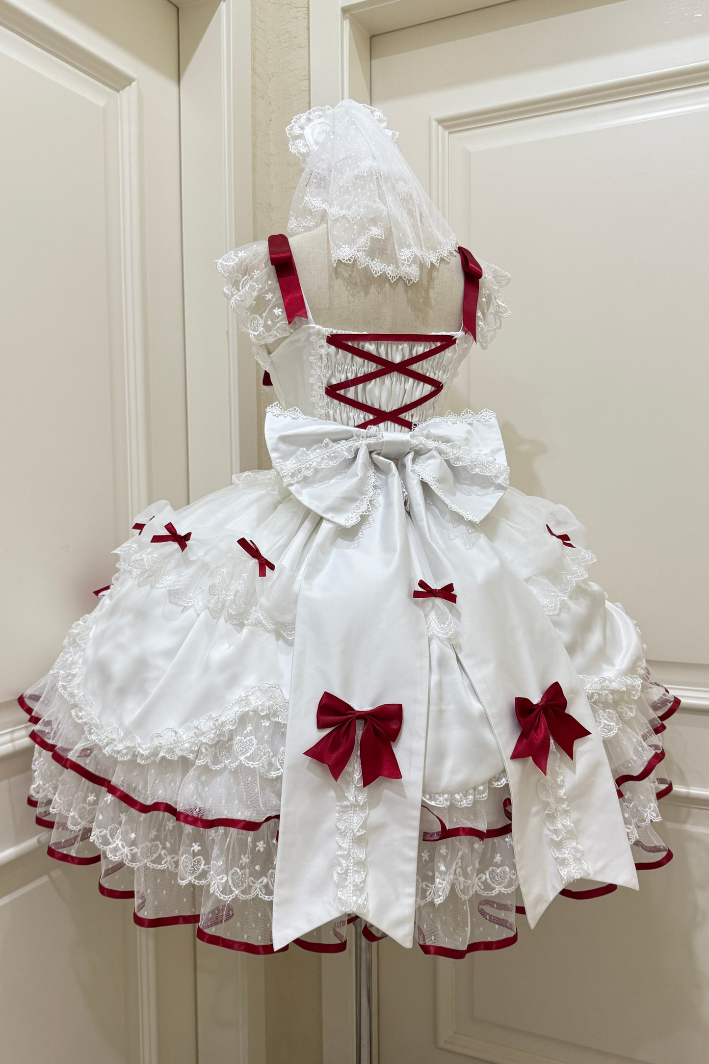 Sweetheart Lolita Dress + Ribbon + Veil