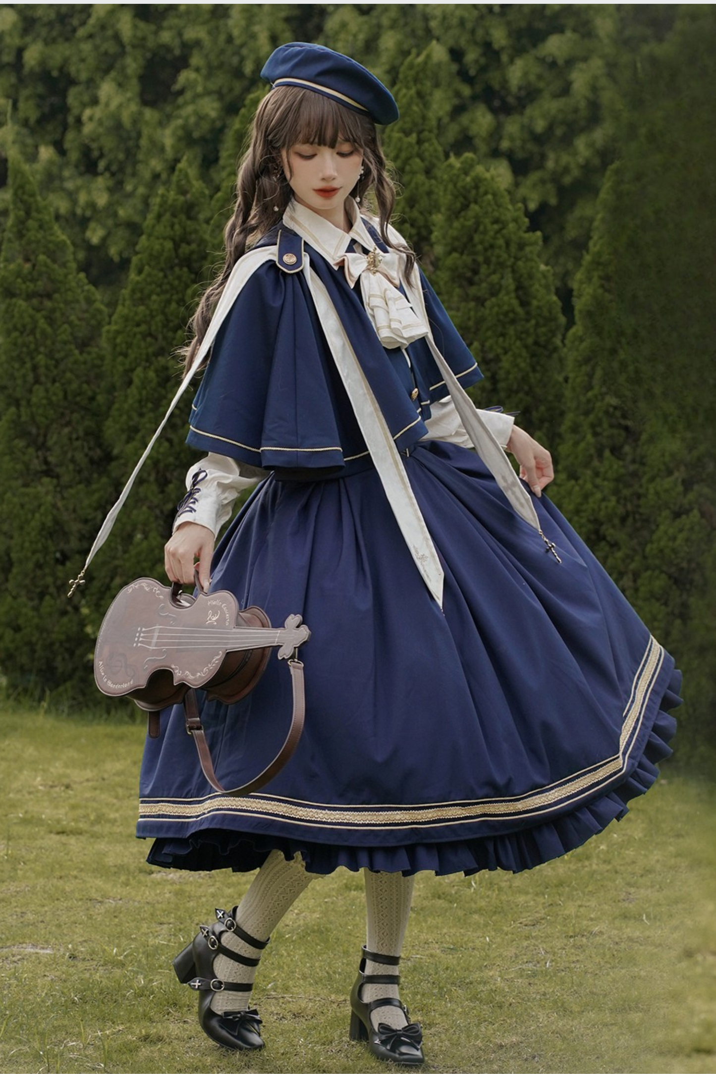 [Pre-order Deadline: August 30] Church Choir Gothic Cape Dress Set + Classical Blouse