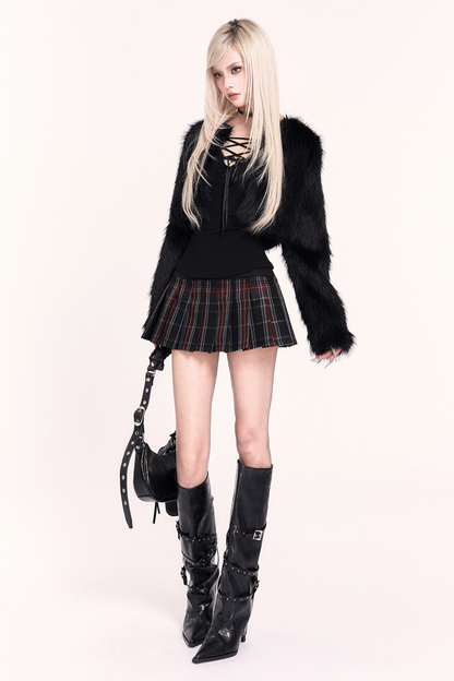 Y2kチェックスカート