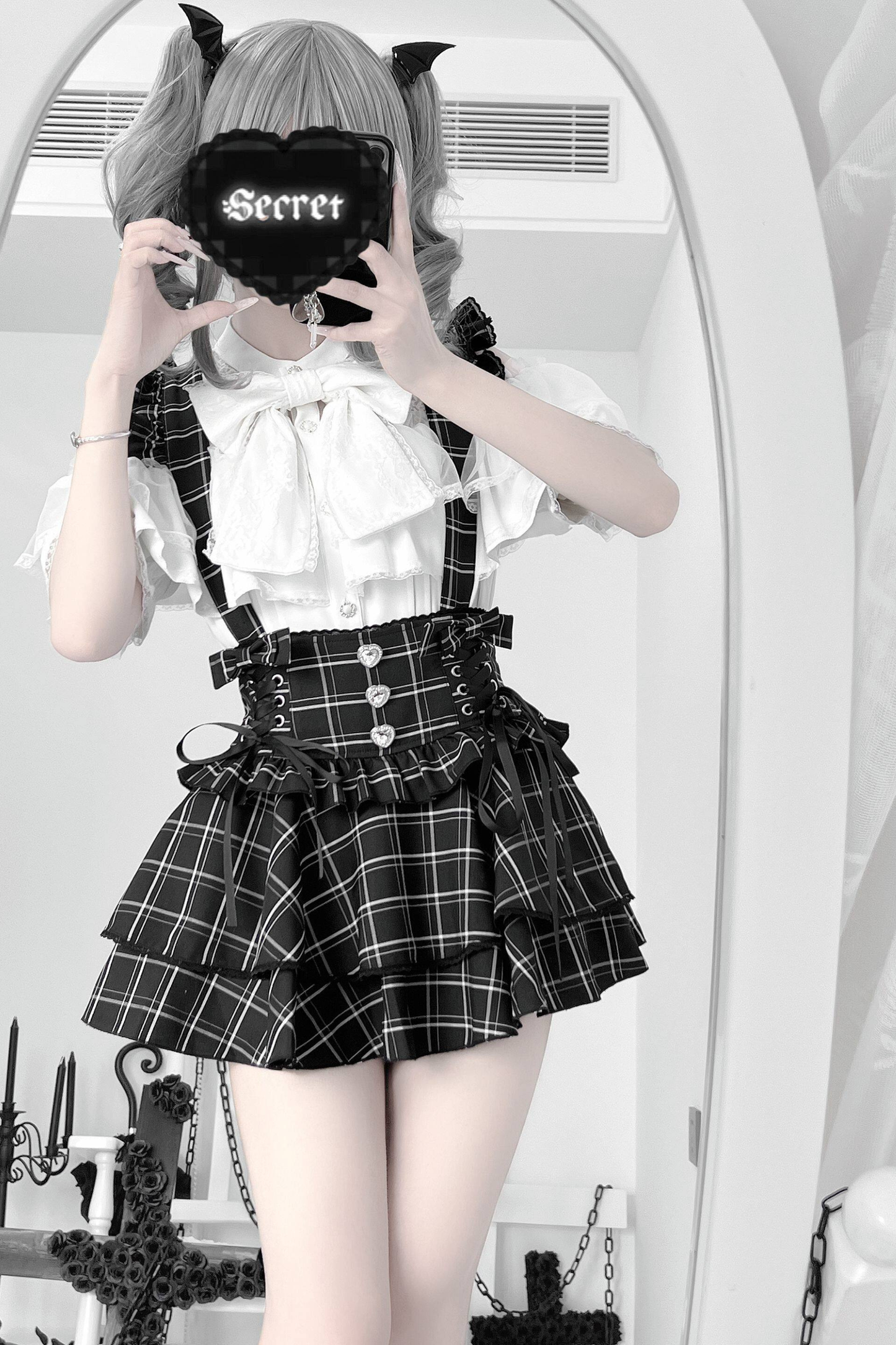 Misty Island Plaid Mini Skirt