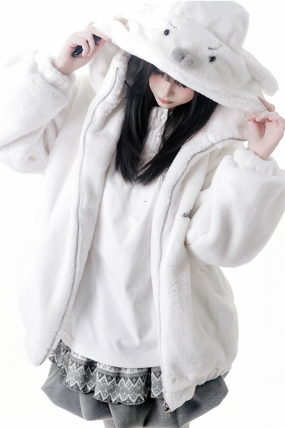 ファーベルベットコート+トップス+パンツ+スカート