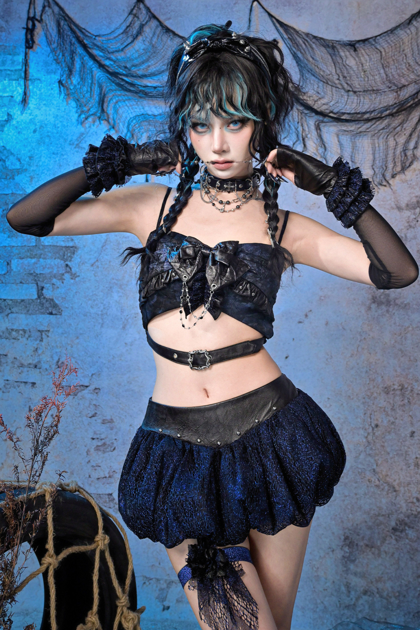 レーススパークリングパフスカート+アクセサリー