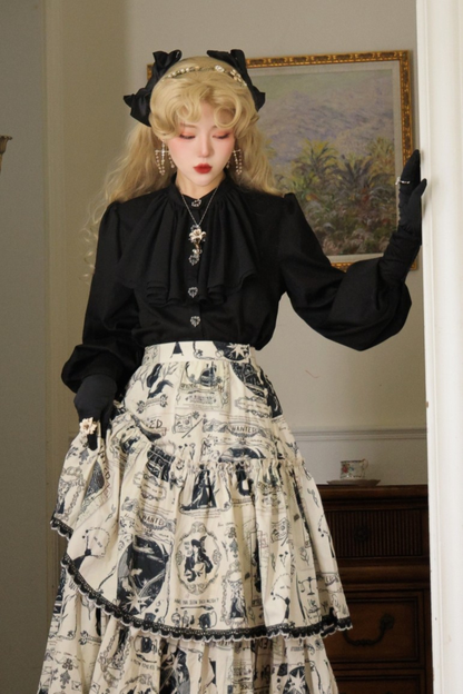 Elegant Satin Puff Sleeve Blouse