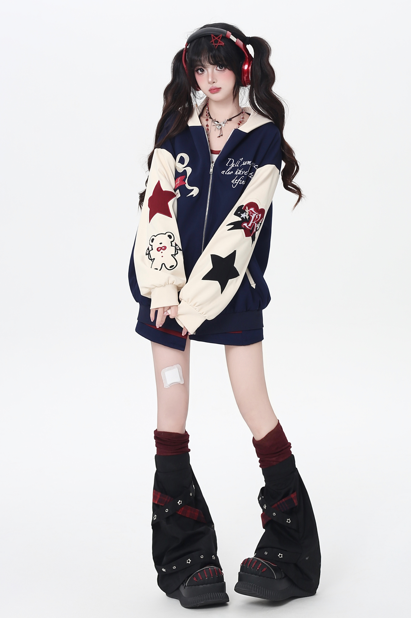 コントラストレトロアメリカンジャケット