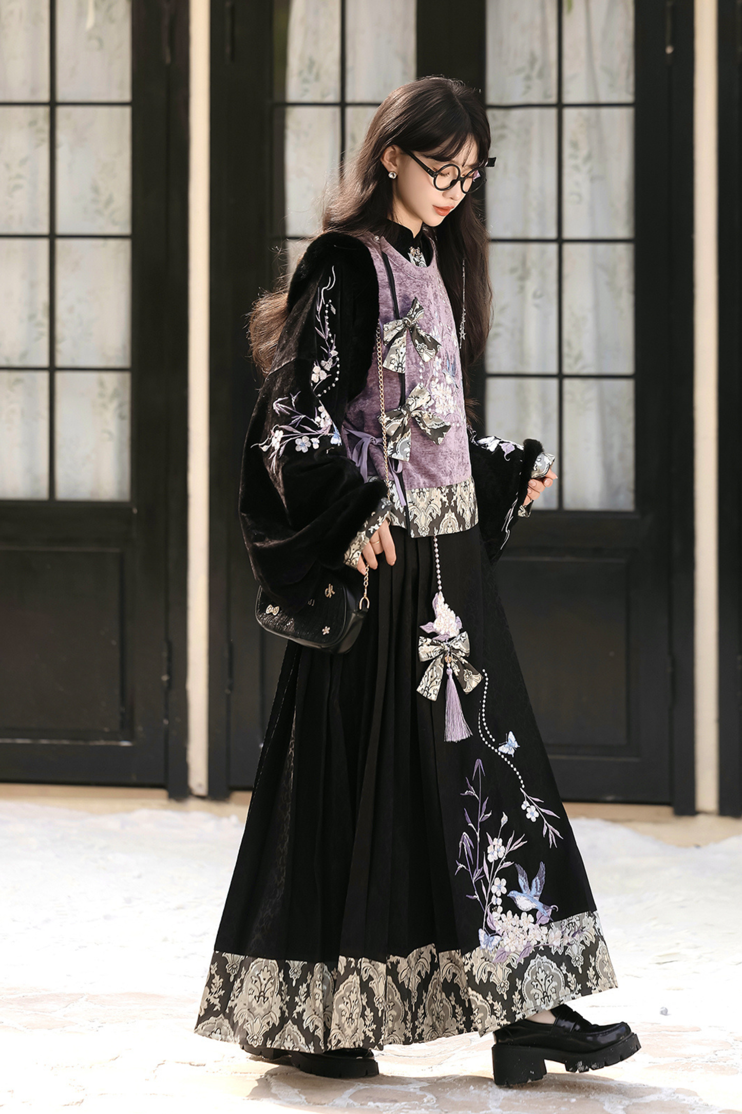 Dark Knight China Top + Vest + Skirt