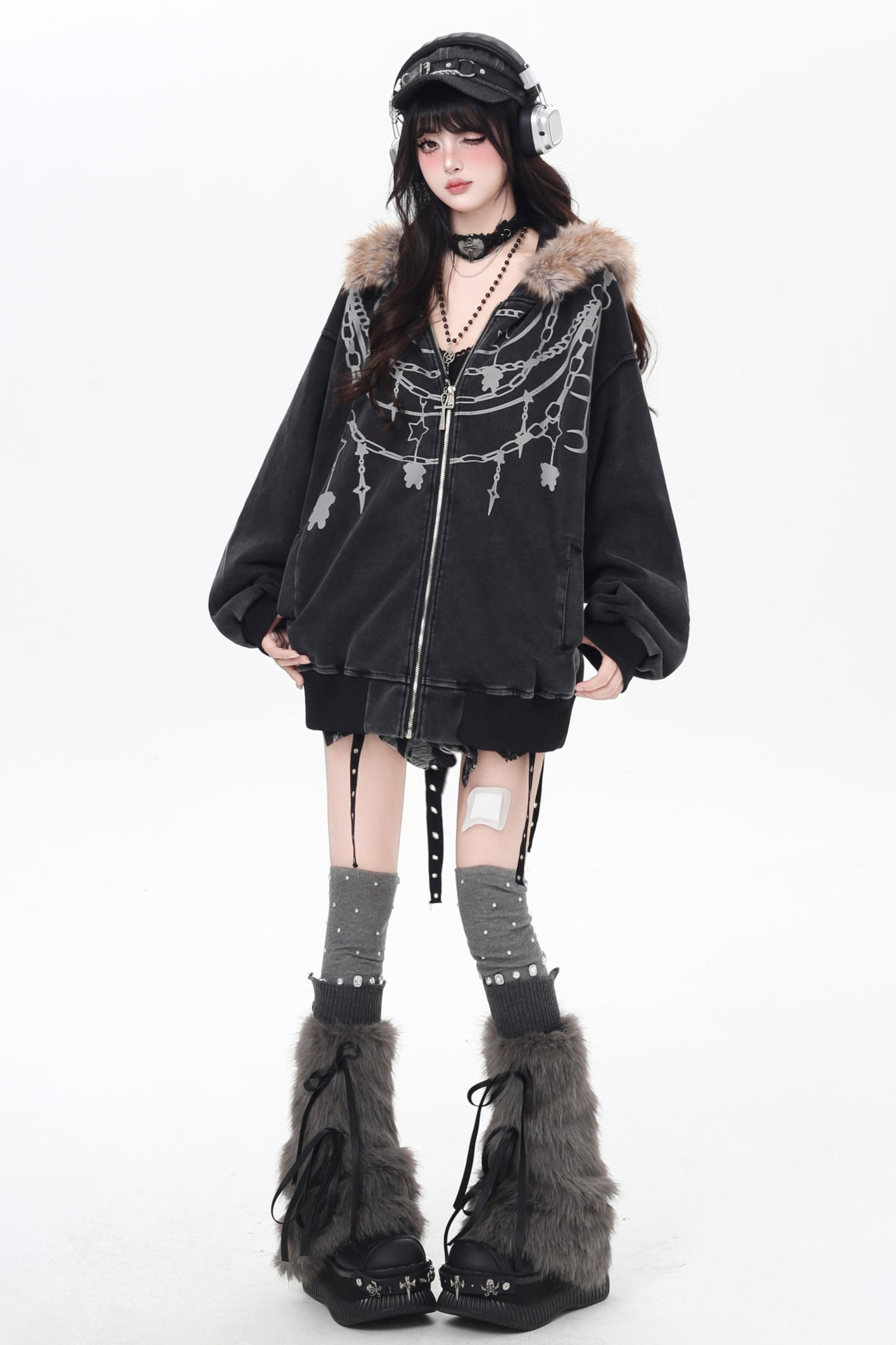 American Street Hooded Loose Hoodie