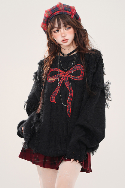 レッドリボンスイートセーター