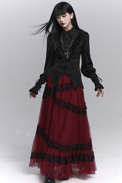 ゴーストガールゴシックダークトップス