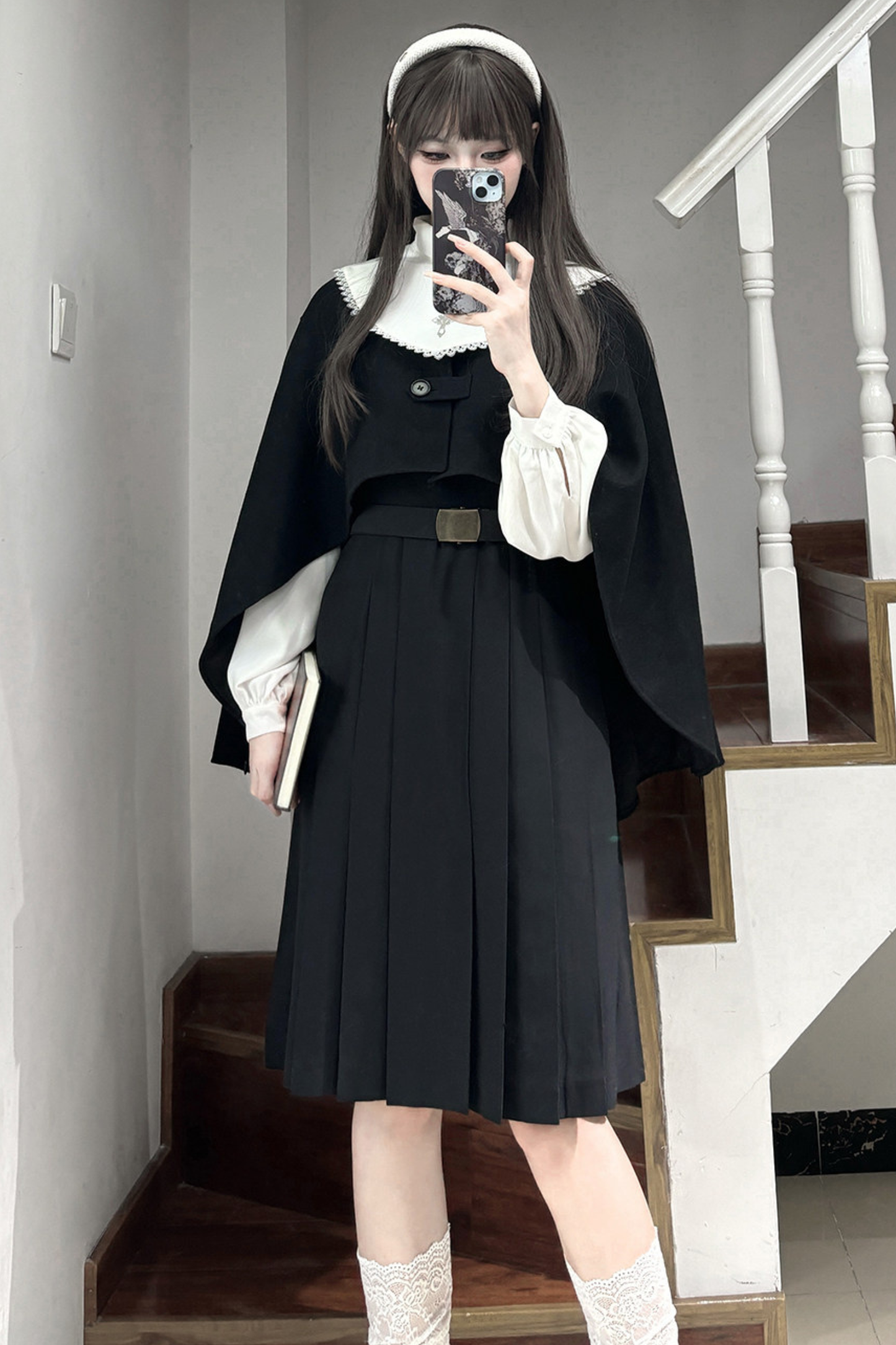 ゴシックスクールマント＋トップス＋ベストドレス