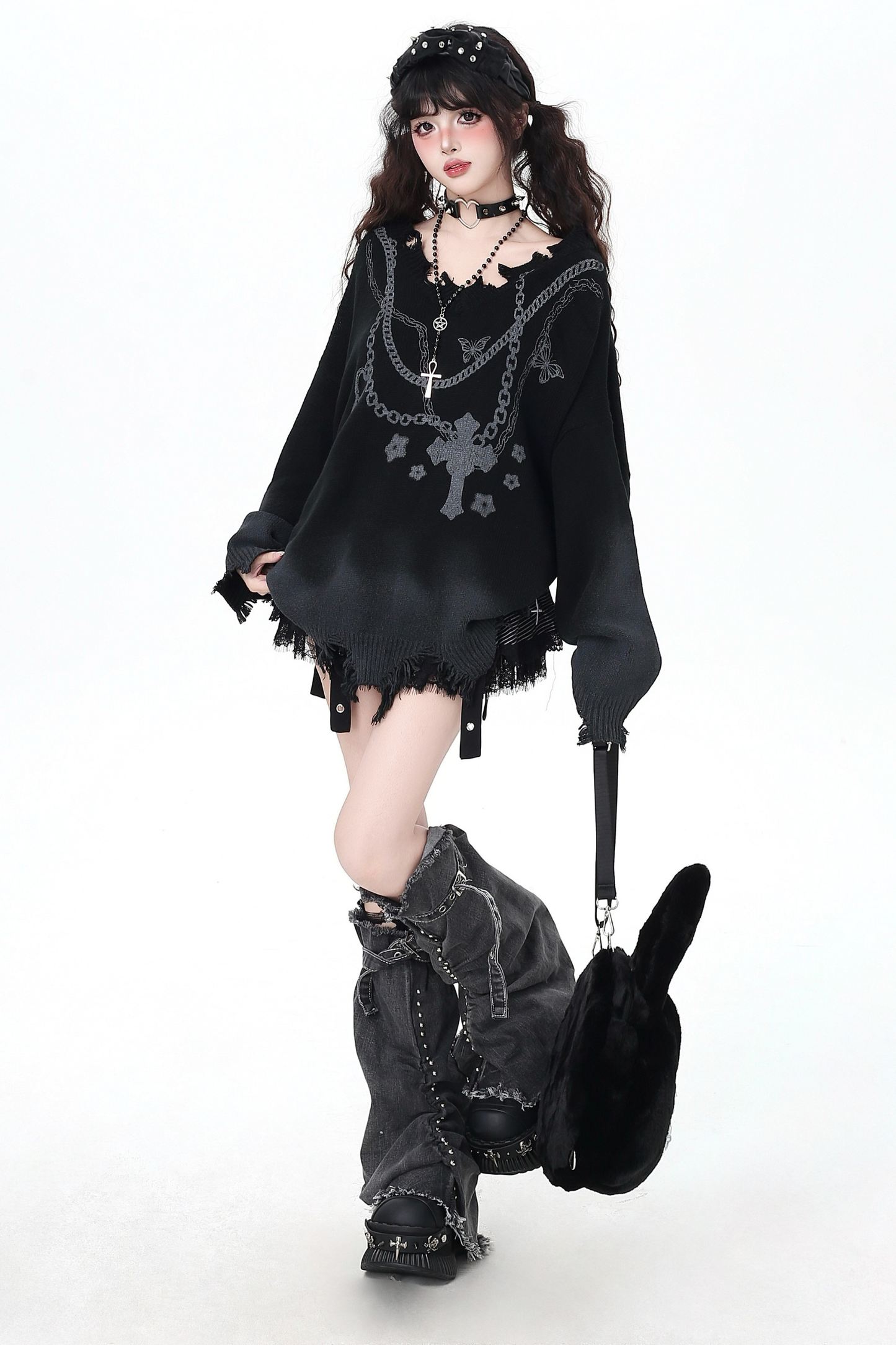 Gothic Chain Foundation Hall Subculture Sweater