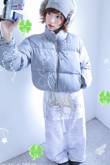 エンジェルホワイトスウェットパンツ