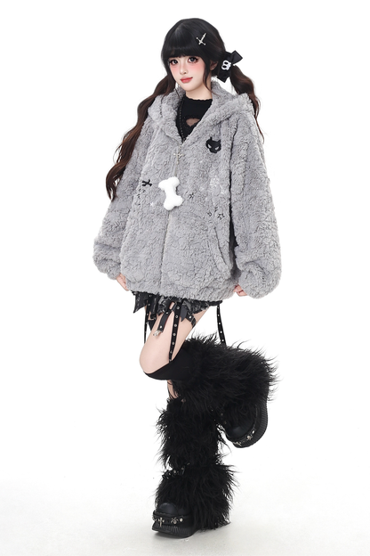 リボンキャットフードファージャケット