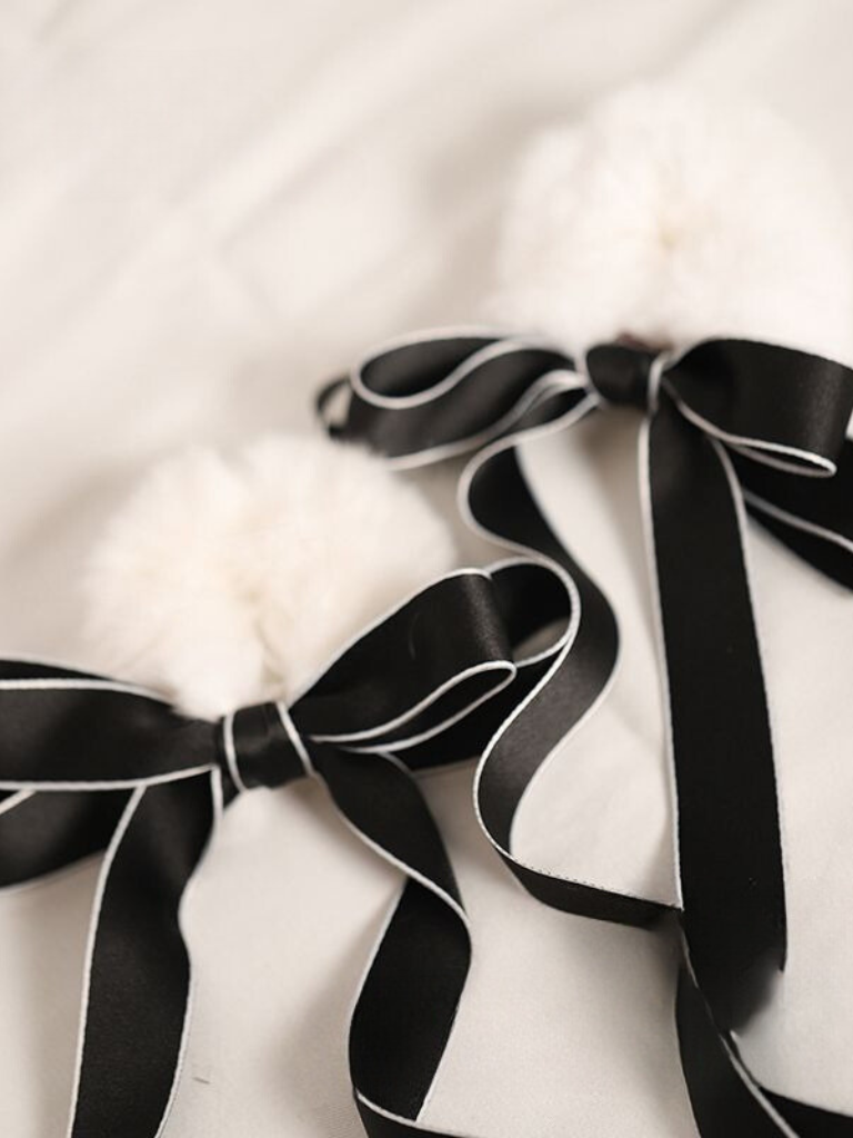 Fur long ribbon accessories