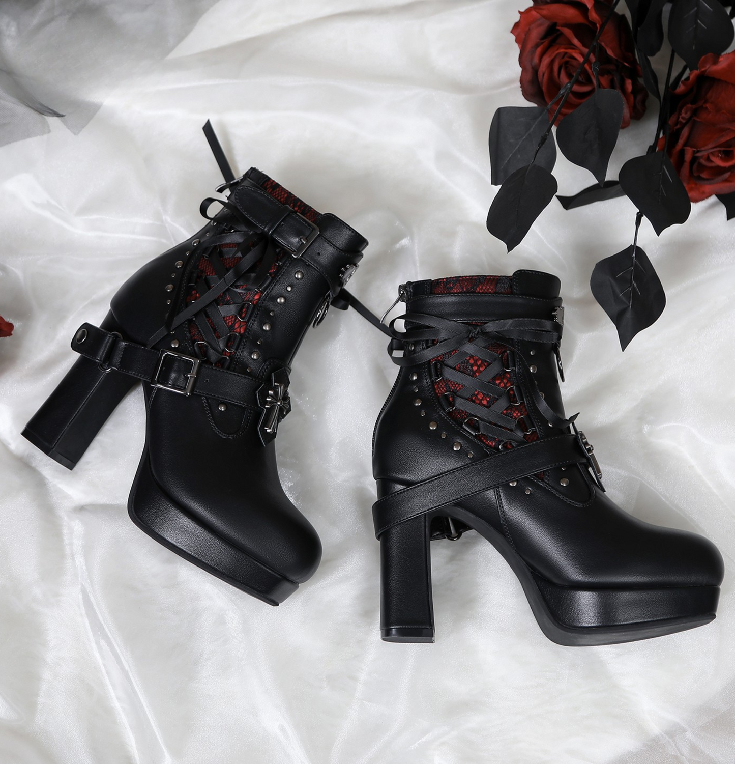 【12月8日予約締切】LACYBONESダークゴシックパンクブーツ